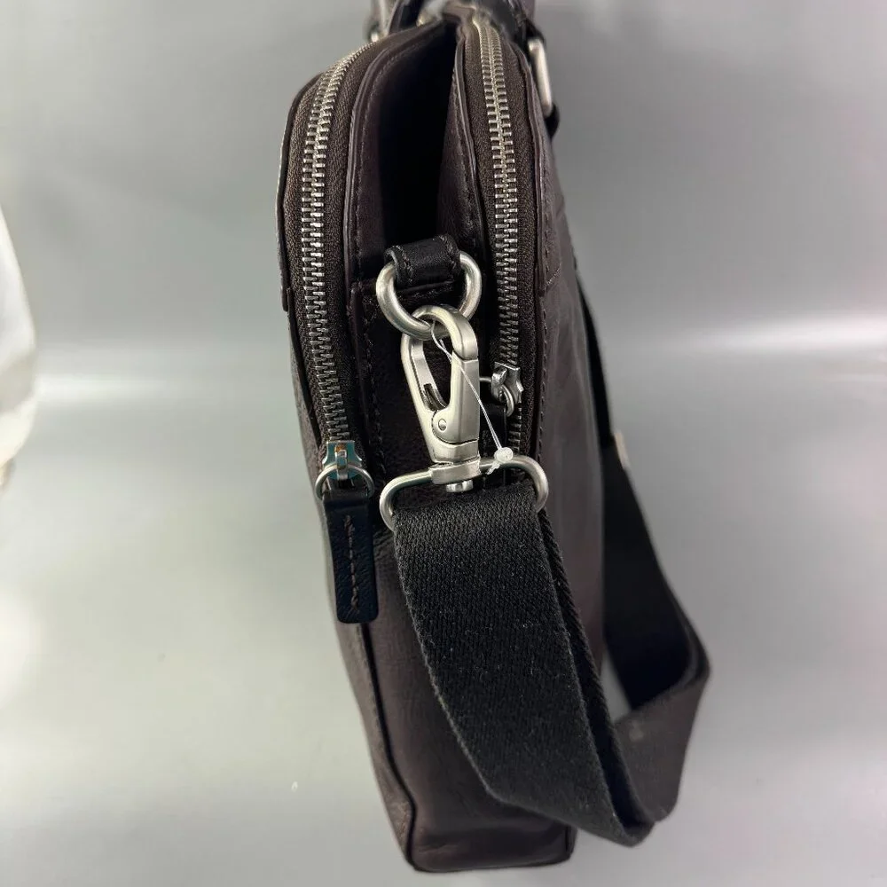 NWOT Fossil Mercer Brown Leather Work Bag